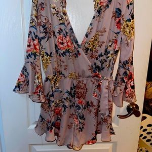 She + Sky Large Floral Romper